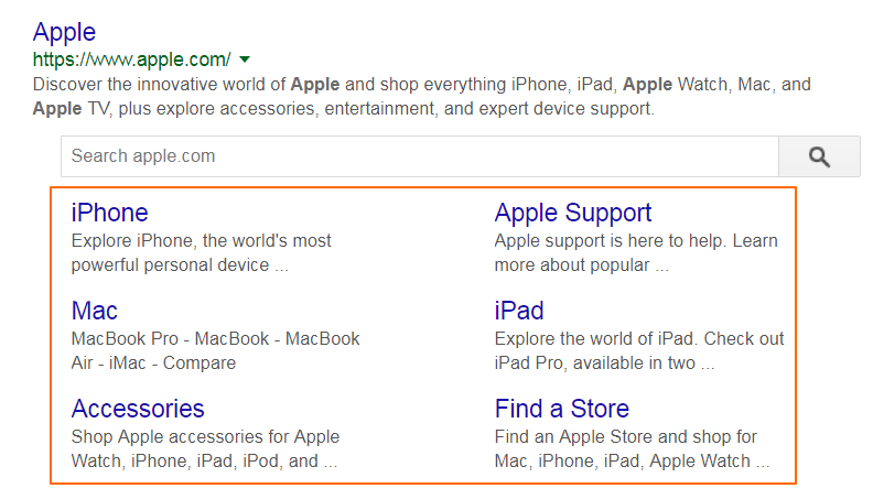 com, и все они занимают первое место на домашней странице Apple